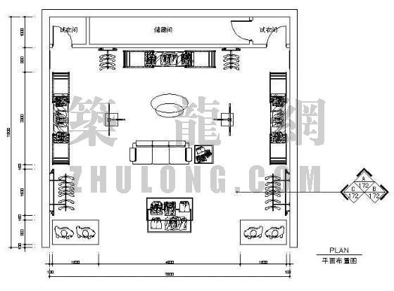 服装专卖店cad立面图资料下载-某服装专卖店装修图