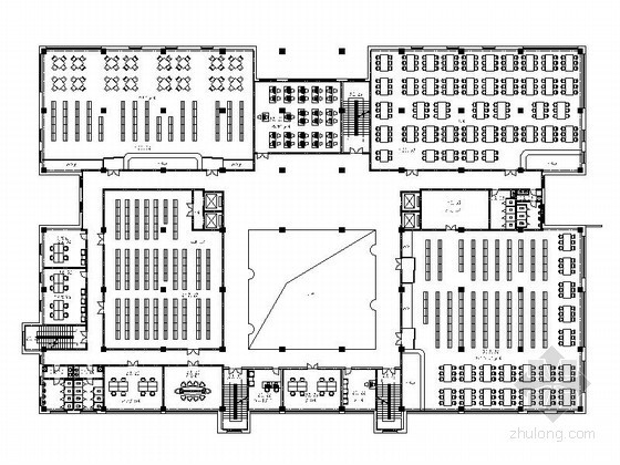 某四层图书馆建筑方案图- 