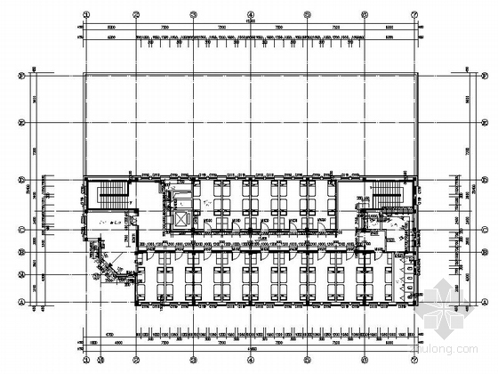 [大连]五层框架结构特殊学校综合楼建筑施工图-五层框架结构特殊学校综合楼建筑平面图