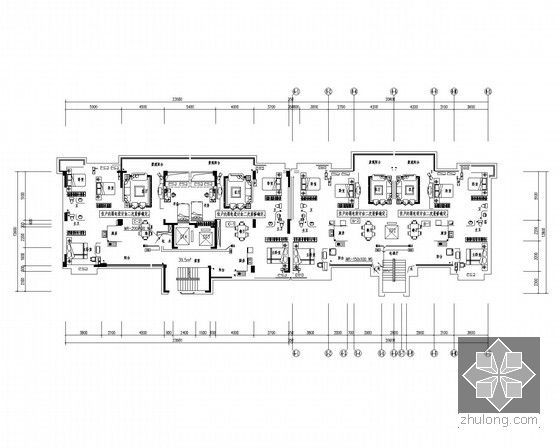 [江西]高层商住楼强弱电施工图（最新设计规范）-5#、6# 四层~九层弱电平面图