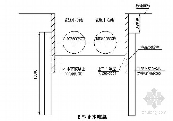 管网深基坑专项方案资料下载-[广东]管网深基坑搅拌桩及拉森钢板桩支护施工方案