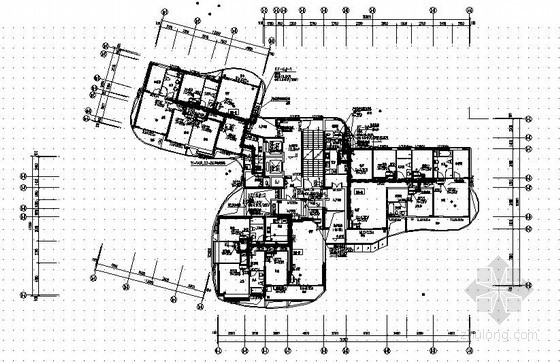 [广东]商住楼（含泳池）空调系统设计施工图-空调冷媒管平面图 