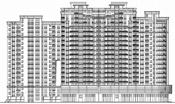 八层商住楼带电梯施工图资料下载-[南通]某十八层商住楼建筑施工图