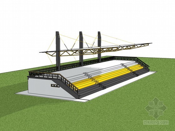 学校看台罩棚cad资料下载-体育馆看台