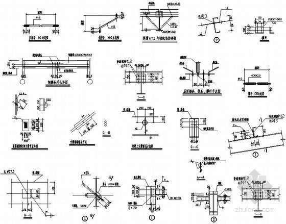 [江西]某厂房钢屋架结构设计图- 
