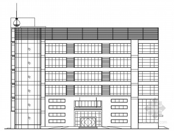 简洁办公楼建筑施工图资料下载-[东莞]某六层简洁型办公楼建筑施工图