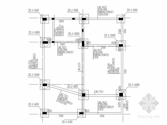 私人住宅框架图纸资料下载-六层框架结构私人住宅结构施工图