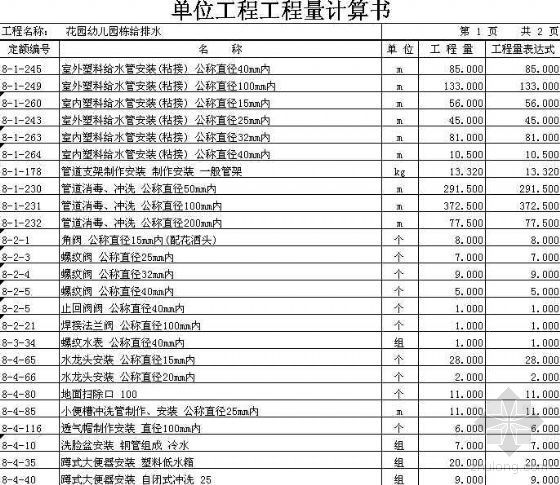 安装水电广州资料下载-广州某幼儿园水电安装工程结算书