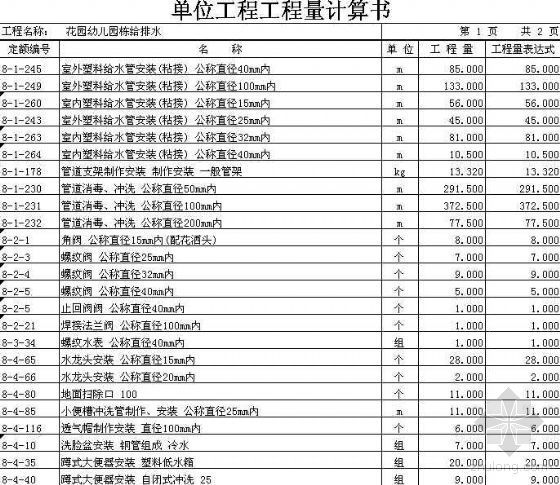 案例某幼儿园造价案例资料下载-广州某幼儿园水电安装工程结算书