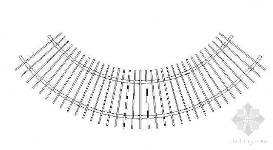 弧形花架设计cad资料下载-某弧形花架结构详图