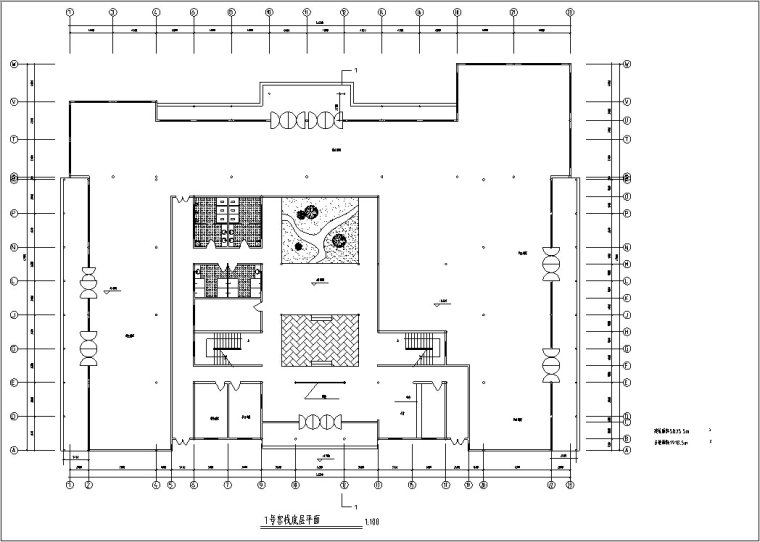 3套中式仿古建筑设计施工图CAD-仿古中式民居式客栈建筑设计平面图3
