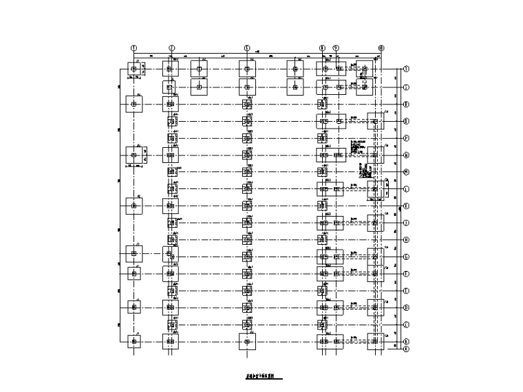 钢排架废旧厂房改造图2019建筑结构水暖电-基础加固平面布置图