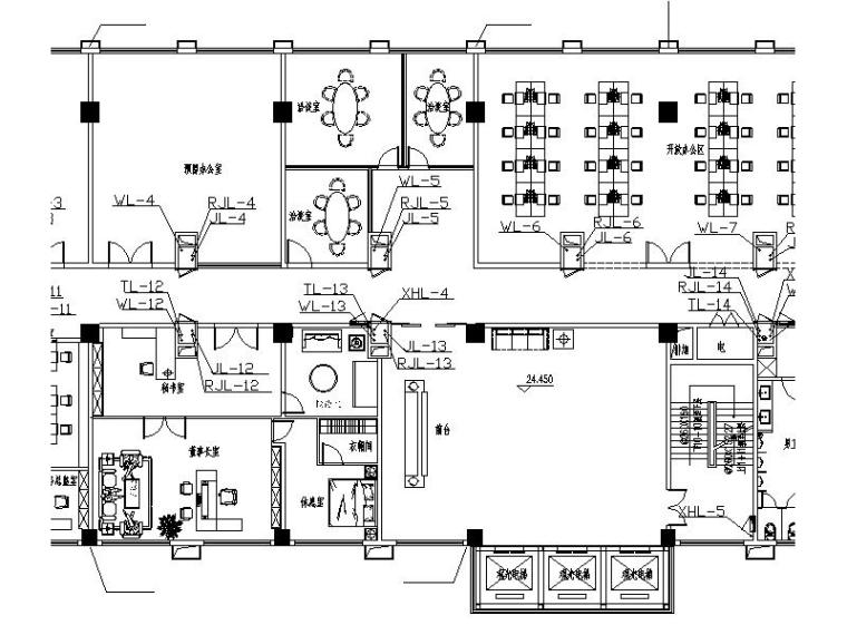 德胜科技孵化中心给排水及消防工程施工设计图（CAD,27张）-八层给排水部分平面图