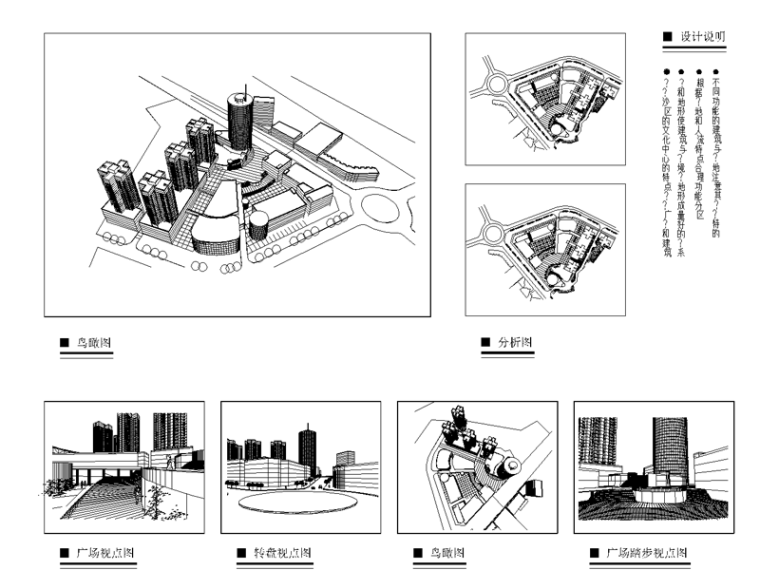 欧式庄园设计图纸资料下载-某市中心区城市规划设计图纸
