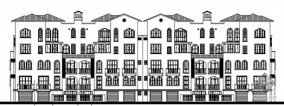 2层双拼别墅CAD资料下载-某四层双拼别墅建筑方案图