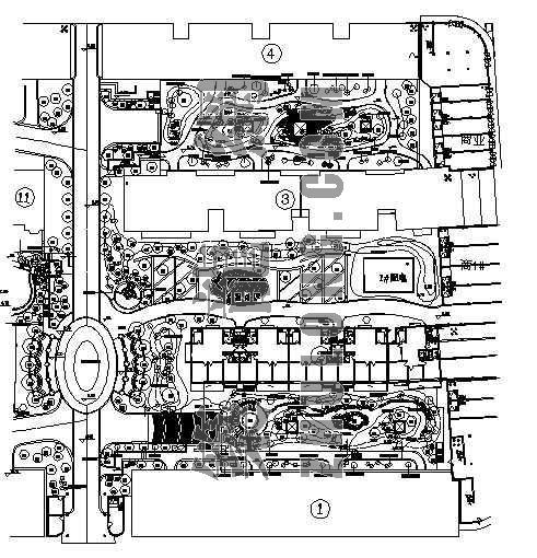 小区绿化设计CAD图资料下载-小区绿化(乔木)设计图