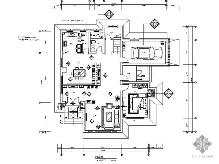 无锡现代别墅装修资料下载-[无锡]某现代三层别墅室内装修图