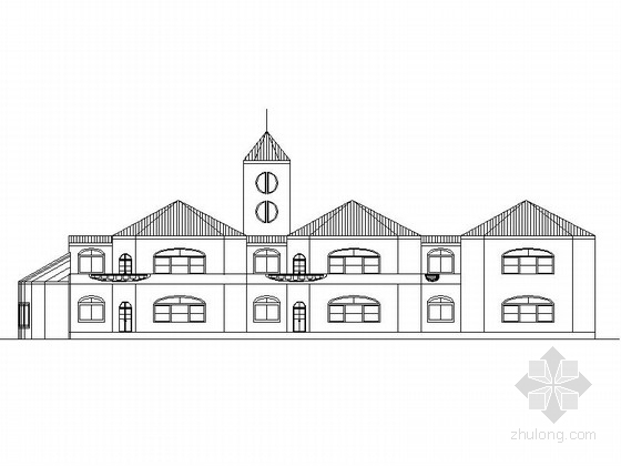 简欧幼儿园建筑设计资料下载-2层简欧风格幼儿园建筑设计施工图