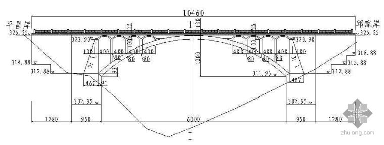 13米石拱桥设计图资料下载-60米石拱桥施工图