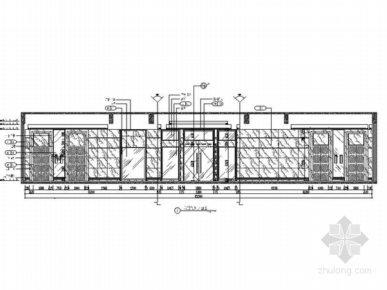 [晋江]某大型商场电梯间设计4套CAD施工图-[晋江]某大型商场电梯间设计立面图