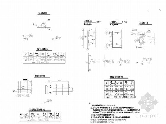 [福建]27米宽单箱四室斜腹式预应力混凝土连续箱梁高架桥设计图217张-SⅢ-1-2-28箱梁定位钢筋及锚下钢筋网1-箱梁定位筋及锚下钢筋网