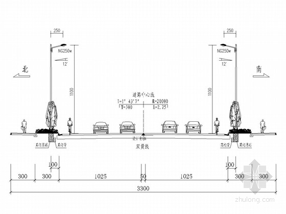 11米路灯基础资料下载-城市次干路工程路灯设计套图（13张）