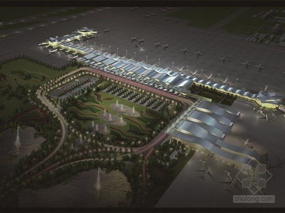 白云国际机场建筑设计图纸资料下载-[浙江]大型国际机场建筑设计方案文本
