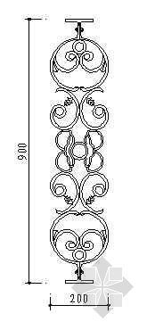 cad欧式铁艺栏杆资料下载-铁艺栏杆详图28