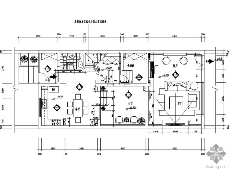 连体别墅装修CAD资料下载-混搭三层连体别墅装修图