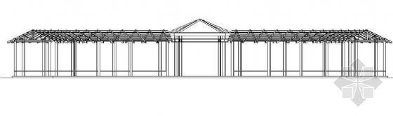 现代亭廊建筑CAD图资料下载-亭廊建筑钢结构施工图