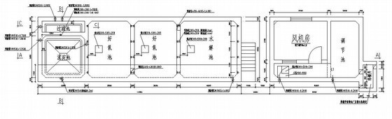 污水深度处理滤池cad图资料下载-200T/D污水处理水池建筑结构设计图