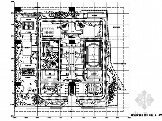 园林景观绿化配置图资料下载-[河北]校园园林景观绿化工程施工图