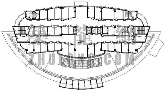 某医院机房平面布置图资料下载-西南地区某医院建筑平面图