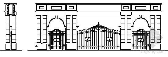 小区大门做法详图资料下载-小区大门详细施工图