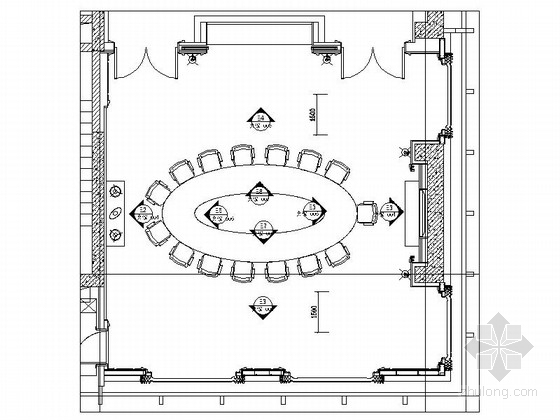 会议室顶面设计资料下载-某豪华会所会议室室内装饰施工图（含实景）