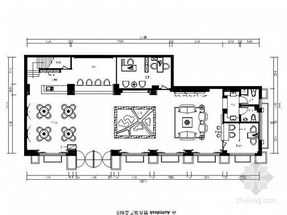 售楼部CAD建筑平面图资料下载-[福州]新城核心区现代高档售楼部CAD施工图（含效果）