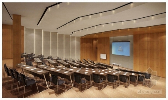 [北京]高端五星级现代风格会议培训商务酒店室内设计方案阶梯教室效果图