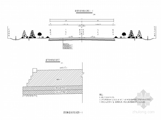 双向八车道市政道路工程路基路面施工图-路基翻浆处理设计图 