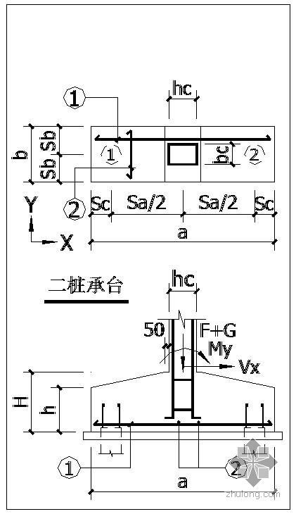 桩基础承台防水方案资料下载-某承台桩基础节点构造详图（全表）