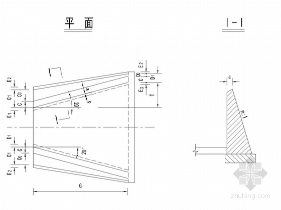 高速公路钢筋混凝土盖板涵通用图设计53张-正交八字翼墙图 