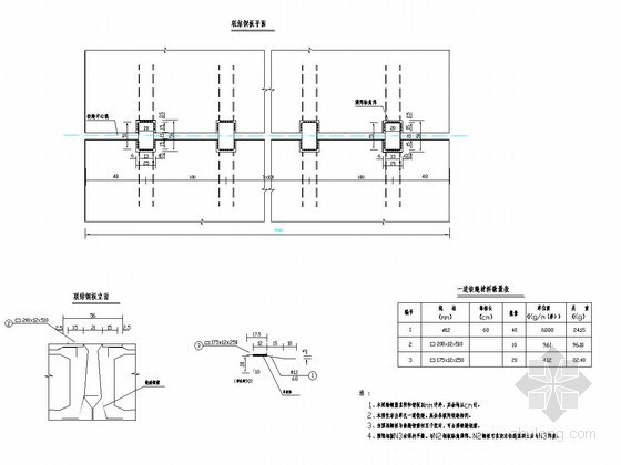 10m简支板桥资料下载-2×10m预应力混凝土简支空心板桥铰缝连接钢板构造详图