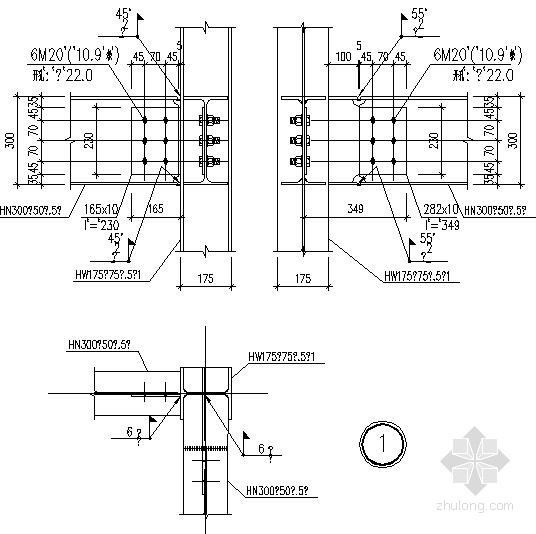 钢柱钢梁节点详图资料下载-钢框架梁柱节点构造详图