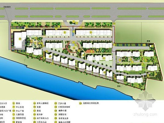 住宅小区庭院景观意向资料下载-[江苏]住宅小区景观设计方案