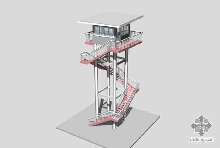 小型瞭望塔钢结构资料下载-了望塔模型