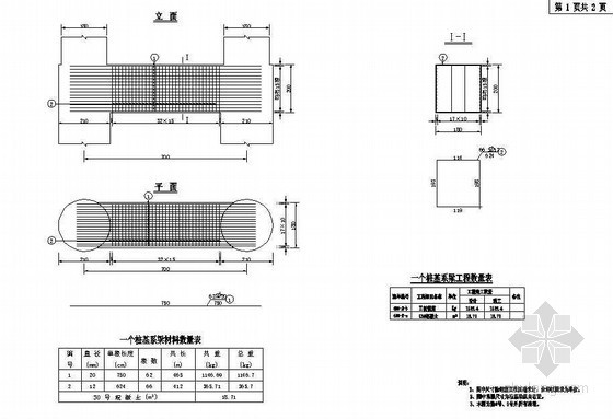 40m连续小箱梁资料下载-40m预应力混凝土连续T梁桥桩系梁节点详图设计