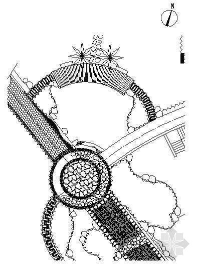 小广场铺装总平面图资料下载-小池塘及圆形广场铺装大样