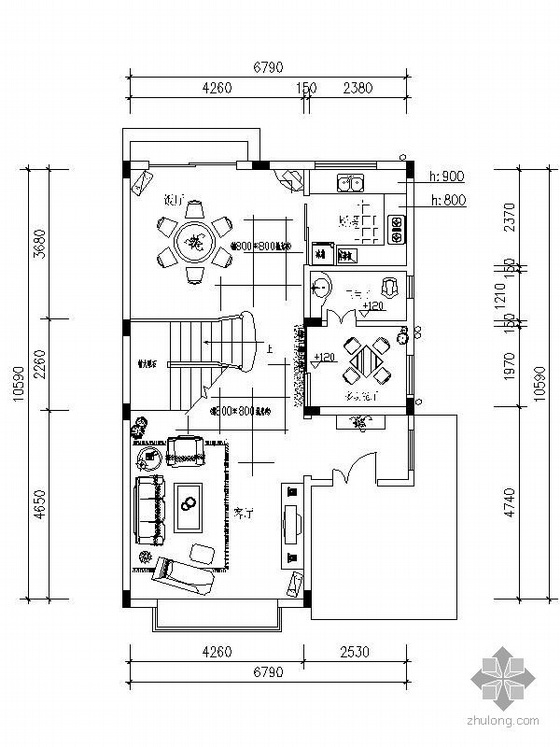 三层合院住宅方案图资料下载-三层别墅装饰方案图