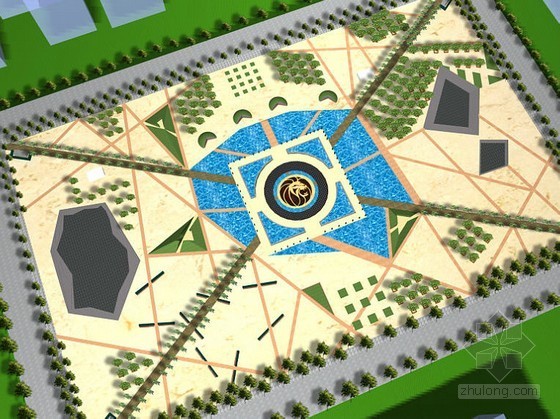 市民广场景观布置图资料下载-山东市民广场景观设计方案