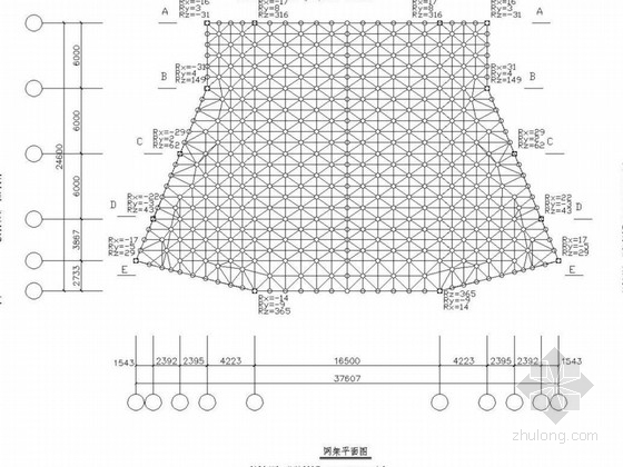 网架螺栓球节点资料下载-双层螺栓球节点网架结构主题公园结构图