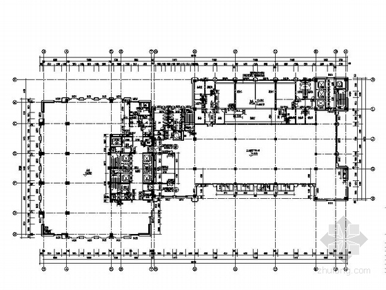 [江苏]25层现代风格行政办公楼单体建筑施工图（知名设计院）-25层现代风格行政办公楼单体建筑平面图